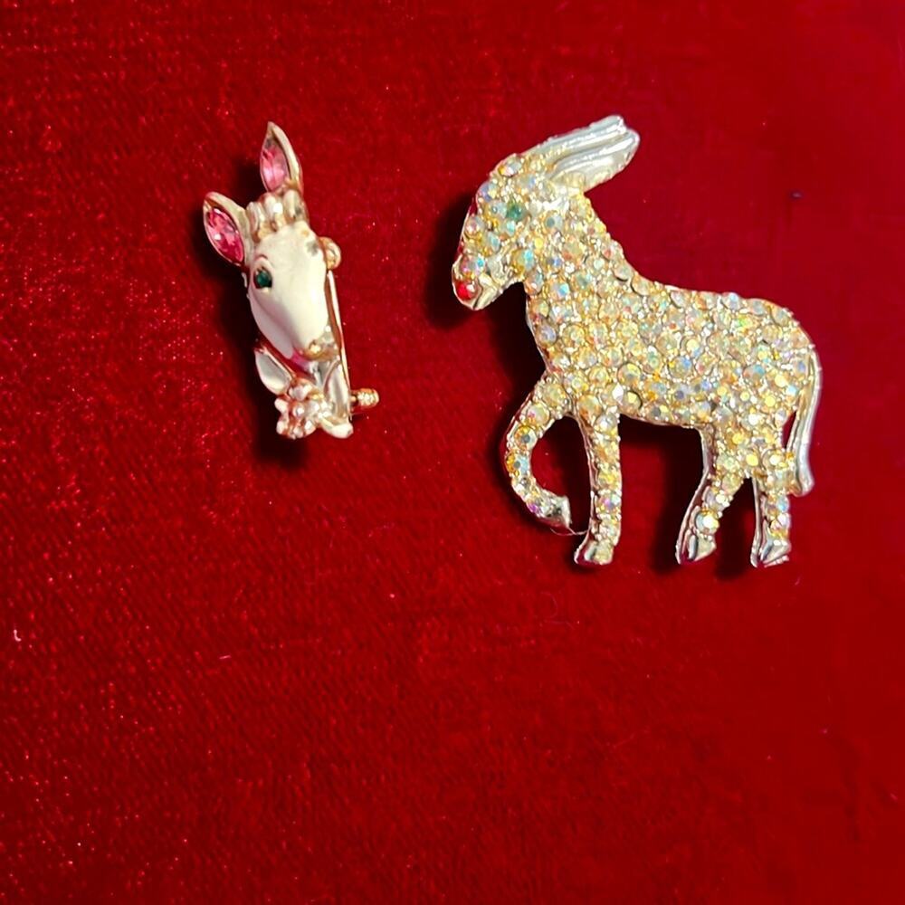 Vintage Donkey Brooch and pin